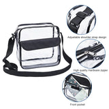 Clear PVC Shoulder Handbag Adjustable Long Strap Casual Outdoor Style