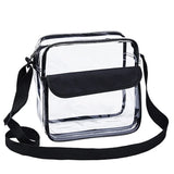 Clear PVC Shoulder Handbag Adjustable Long Strap Casual Outdoor Style