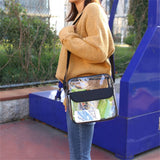 Clear PVC Shoulder Handbag Adjustable Long Strap Casual Outdoor Style