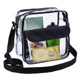 Clear PVC Shoulder Handbag Adjustable Long Strap Casual Outdoor Style