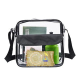 Clear PVC Shoulder Handbag Adjustable Long Strap Casual Outdoor Style