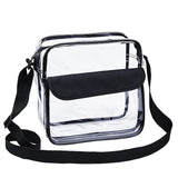 Clear PVC Shoulder Handbag Adjustable Long Strap Casual Outdoor Style