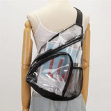 Clear PVC Unisex Chest Pack Single Shoulder Crossbody Bag