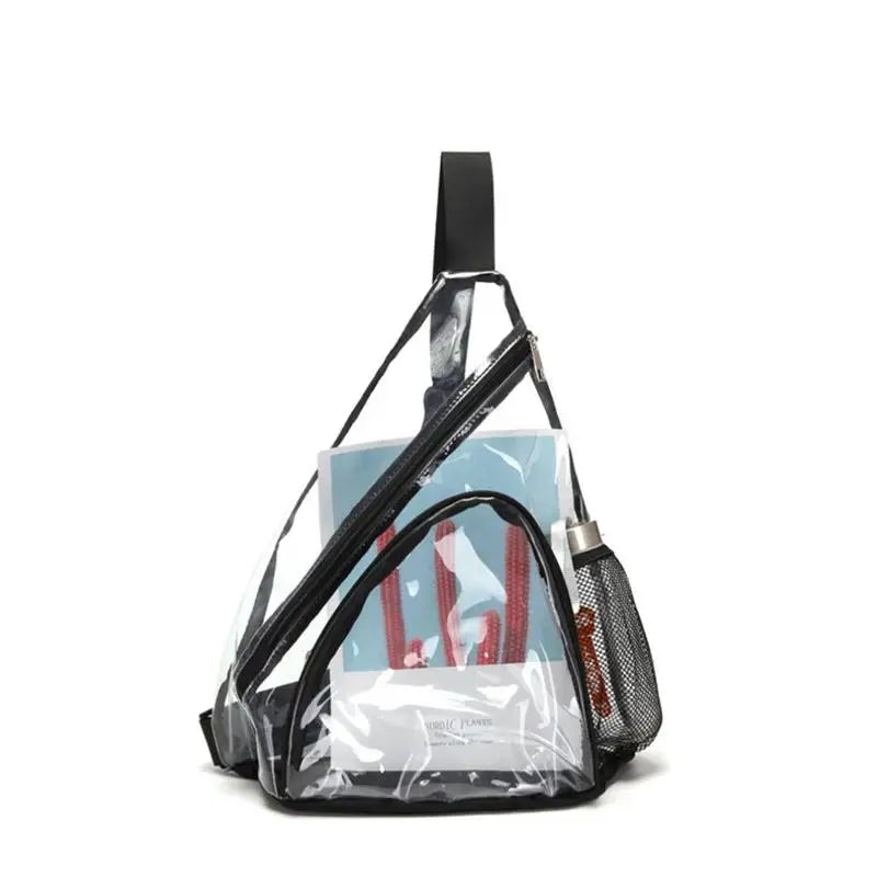 Clear PVC Unisex Chest Pack Single Shoulder Crossbody Bag