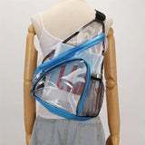 Clear PVC Unisex Chest Pack Single Shoulder Crossbody Bag
