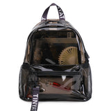 Clear PVC Women Backpack Transparent Solid Backpack Travel School