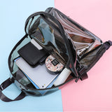 Clear PVC Women Backpack Transparent Solid Backpack Travel School
