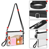 Clear Purse Stadium Approved Crossbody Bag for Concerts Beach Travel