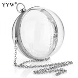 Clear PVC Round Crossbody Bag Transparent Women Handbag