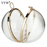 Clear PVC Round Crossbody Bag Transparent Women Handbag