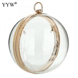 Clear PVC Round Crossbody Bag Transparent Women Handbag