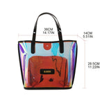 Clear Shoulder Bag Waterproof Tote Bag PVC Transparent Handbag Large Capacity