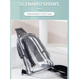 Clear Sling Bag PVC Crossbody Shoulder Bags Casual Chest Phone Pouch