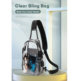 Clear Sling Bag PVC Crossbody Shoulder Bags Casual Chest Phone Pouch