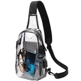 Clear Sling Bag PVC Crossbody Shoulder Bags Casual Chest Phone Pouch