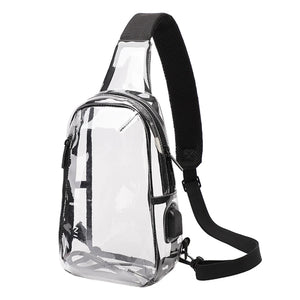 Clear Sling Bag PVC Crossbody Shoulder Bags Casual Chest Phone Pouch