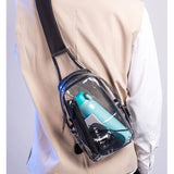 Clear Sling Bag PVC Crossbody Shoulder Bags Casual Chest Phone Pouch