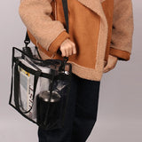 Clear Square Shoulder Bag Large Capacity Crossbody Bag Waterproof Beach Bag FS99