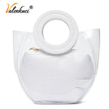 Clear Summer Beach Bags for Women Transparent Jelly Handbags Set