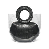 Clear Summer Beach Bags for Women Transparent Jelly Handbags Set
