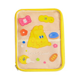Cartoon Bear Tablet Sleeve Bag Clear PVC Storage Pouch