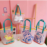 Clear Tote Bag Transparent Shoulder Handbag Waterproof Bags for Women