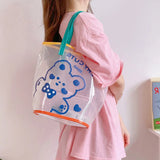 Clear Tote Bag Transparent Shoulder Handbag Waterproof Bags for Women