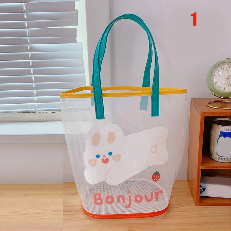 Clear Tote Bag Transparent Shoulder Handbag Waterproof Bags for Women