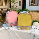 Clear Transparent Backpack School Bags for Girls Ladies Shoulder Backpack