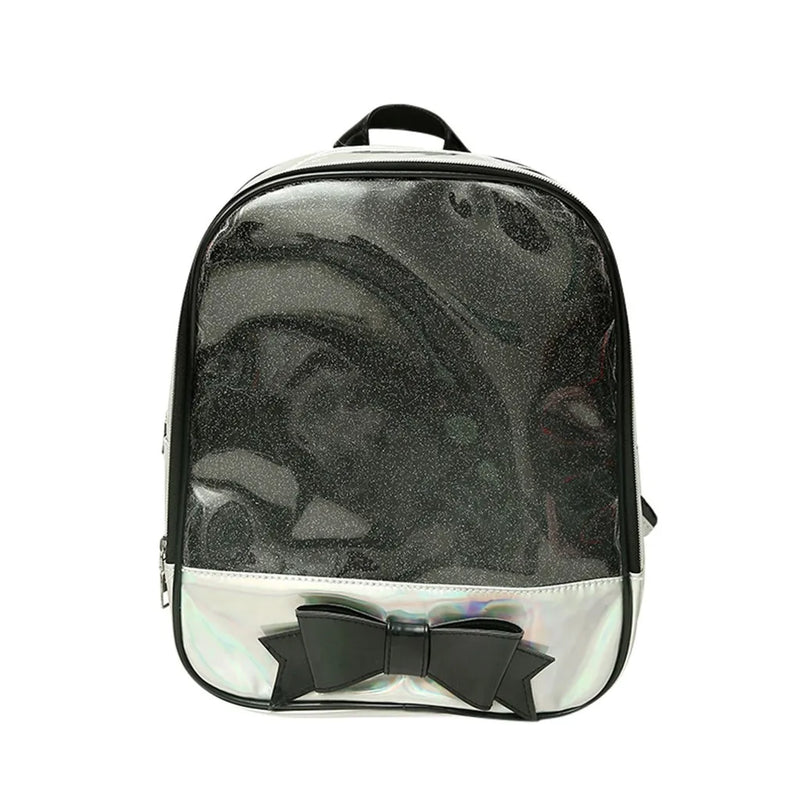 Clear Transparent Backpack School Bags for Girls Ladies Shoulder Backpack