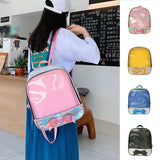 Clear Transparent Backpack School Bags for Girls Ladies Shoulder Backpack