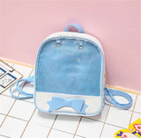 Clear Transparent Backpacks Women Harajuku Bow-knot Bags School