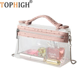 Clear Transparent Shoulder Bag Women Ostrich Purses And Handbags