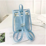 Clear Women Casual Backpacks PVC Son-mother Bag