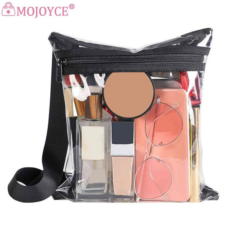 Clear Women Crossbody Shoulder Bag PVC Translucent Jelly Small Phone Key Purse