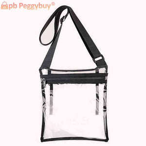 Clear PVC Translucent Jelly Crossbody Shoulder Bag for Women