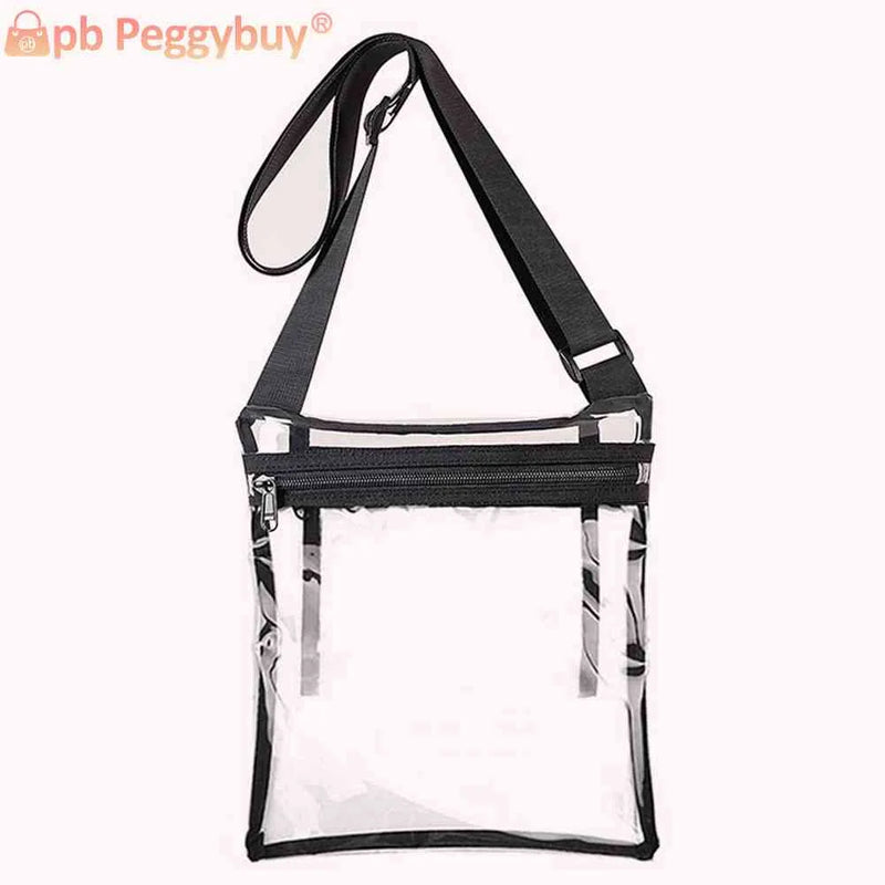Clear PVC Translucent Jelly Crossbody Shoulder Bag for Women