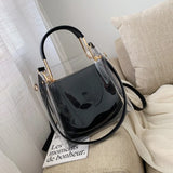 Clear Women Tote Bag PVC Transparent Shopping Bag Shoulder Handbag