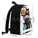 Outdoor Hiking Backpack Frog Glasses Tree Hipster