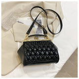 Foldable Women Handbag PU Leather Crossbody Bag Pink Totes