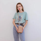 Small Shoulder Phone Bag Women Diamond Lattice Crossbody Messenger