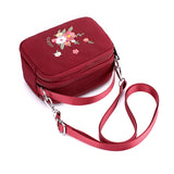 Waterproof Nylon Crossbody Bag Multi-layer Zipper Bag