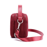 Waterproof Nylon Crossbody Bag Multi-layer Zipper Bag