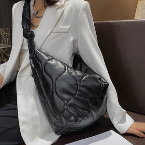 Leather Composite Women's Shoulder Bag Large Capacity Female Daily Bag
