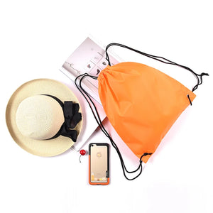 Waterproof Oxford Sports Bag Drawstring Belt Riding Backpack Gym Shoes Bag