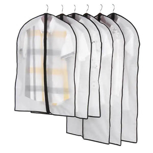 Transparent Waterproof Suit Cover Storage Clothes Dust Cover Hanging Bag