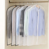 Transparent Waterproof Suit Cover Storage Clothes Dust Cover Hanging Bag