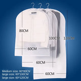 Transparent Waterproof Suit Cover Storage Clothes Dust Cover Hanging Bag