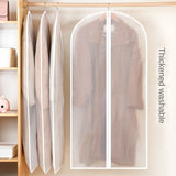 Transparent Waterproof Suit Cover Storage Clothes Dust Cover Hanging Bag