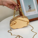 Cloud Shape Plastic Box Chain Purses for Women Small Crossbody Bag